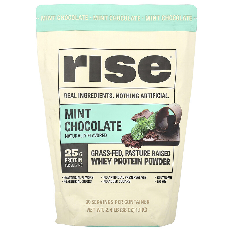 Rise Bar, Порошок из сывороточного протеина, мятный шоколад, 1,1 кг (2,4 фунта)
Rise Bar, Порошок из сывороточного протеина, мятный шоколад, 1,1 кг (2,4 фунта)