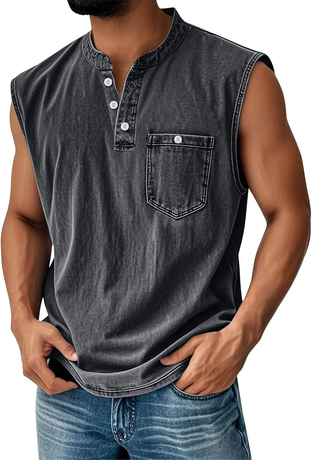 Мужская футболка поло Henley с V-образным вырезом и карманом GOFULY
Мужская футболка поло Henley с V-образным вырезом и карманом GOFULY