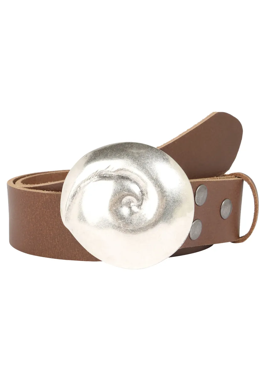 Ремень кожаный LIFE RING by showroom 019°, со сменной застежкой "Shell Round Silver" Rettungsring By Showroom 019°, коричневый
Ремень кожаный LIFE RING by showroom 019°, со сменной застежкой "Shell Round Silver" Rettungsring By Showroom 019°, коричневый