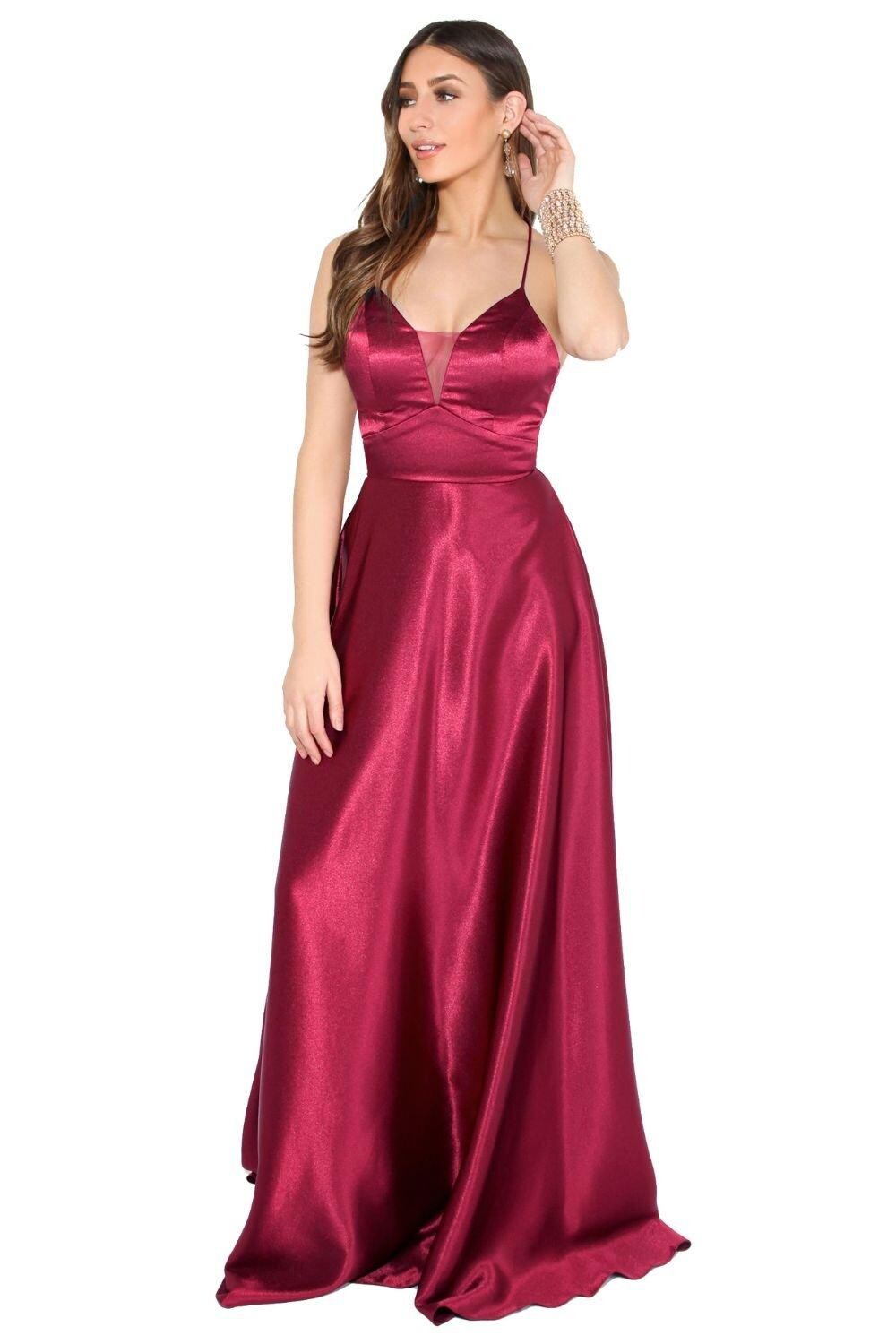 Атласное вечернее платье макси с бретелями KRISP, красный
Атласное вечернее платье макси с бретелями KRISP, красный