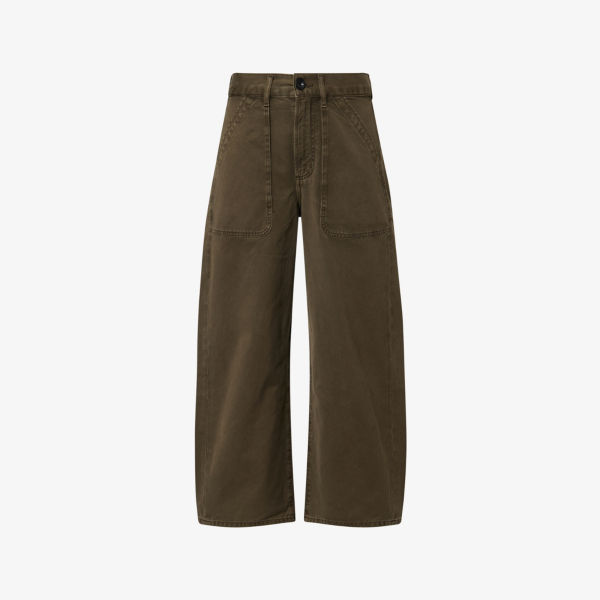 Брюки-карго Citizens Of Humanity Айла укороченные хлопковые, оливковый
Брюки-карго Citizens Of Humanity Айла укороченные хлопковые, оливковый