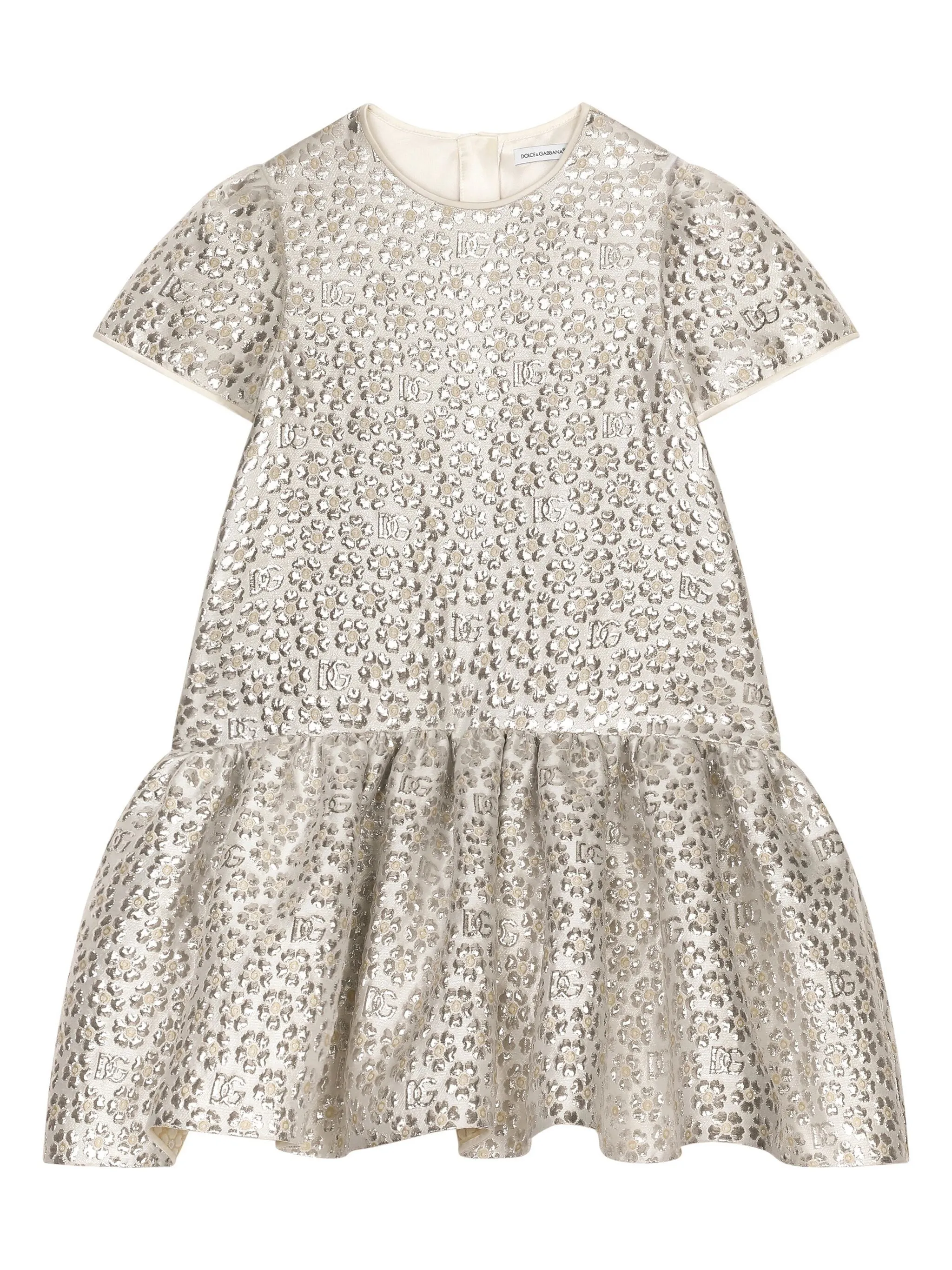 Жаккардовое платье с узором Dolce & Gabbana Kids, серебристый
Жаккардовое платье с узором Dolce & Gabbana Kids, серебристый