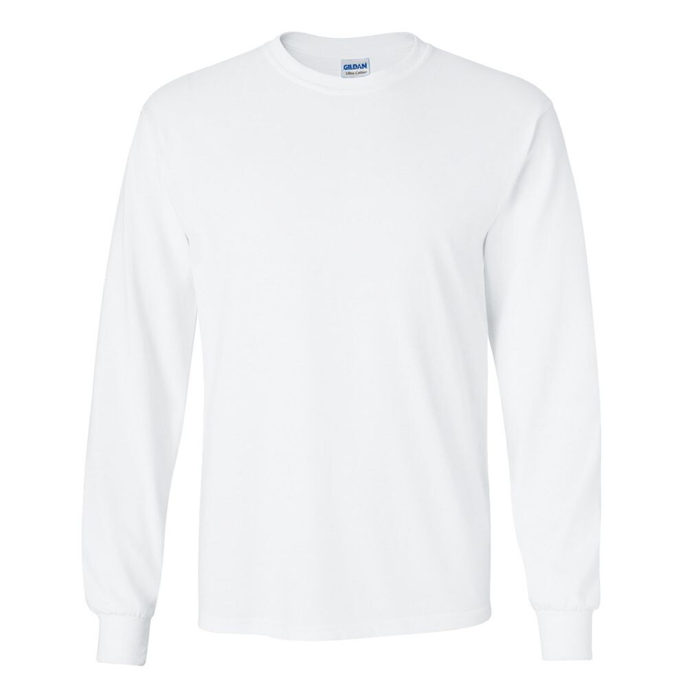 Мужская однотонная футболка Gildan из ультрахлопка с круглым вырезом и длинными рукавами Floso, белый
Мужская однотонная футболка Gildan из ультрахлопка с круглым вырезом и длинными рукавами Floso, белый