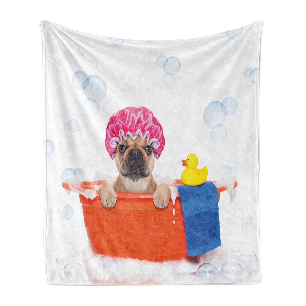 ABAKUHAUS Dog Lovers Мягкое фланелевое флисовое одеяло, «Собака купается в ванне с тематикой чистки резиновой утки на фоне пузырей», 175 x 230 см, Разноцветный
ABAKUHAUS Dog Lovers Мягкое фланелевое флисовое одеяло, «Собака купается в ванне с тематикой чистки резиновой утки на фоне пузырей», 175 x 230 см, Разноцветный