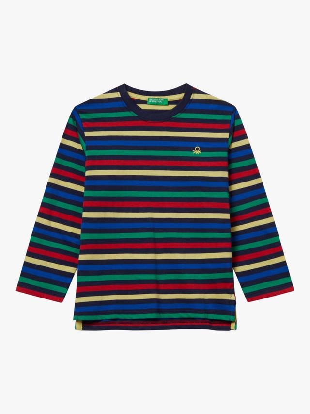 Детская хлопковая футболка с длинным рукавом в полоску Benetton, Navy/Multi
Детская хлопковая футболка с длинным рукавом в полоску Benetton, Navy/Multi