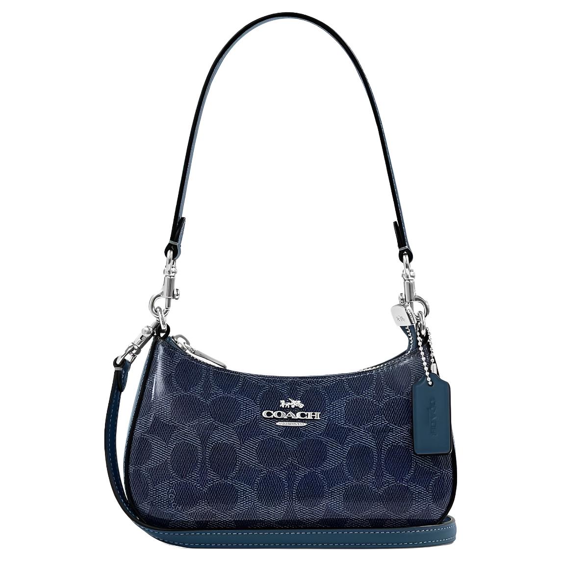 COACH Кожаная женская сумка через плечо синяя
COACH Кожаная женская сумка через плечо синяя