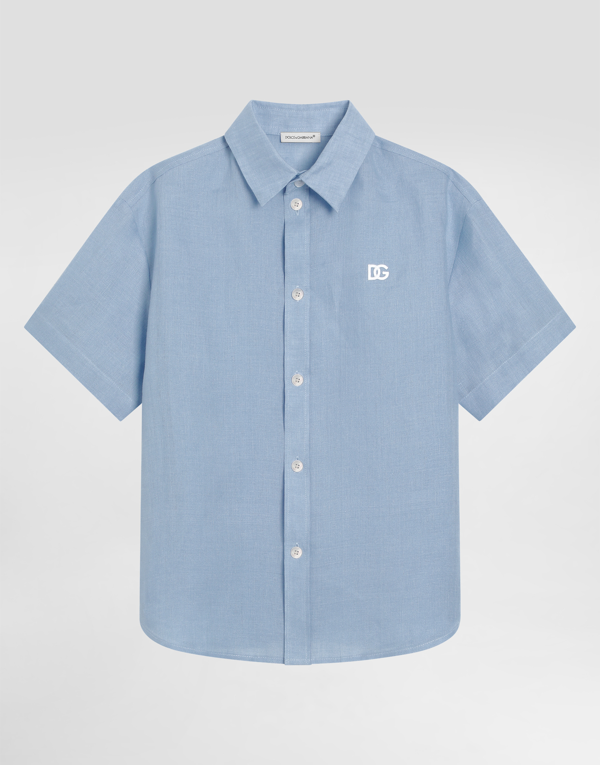 Рубашка из льняного полотна с коротким рукавом Dolce&Gabbana, голубой
Рубашка из льняного полотна с коротким рукавом Dolce&Gabbana, голубой