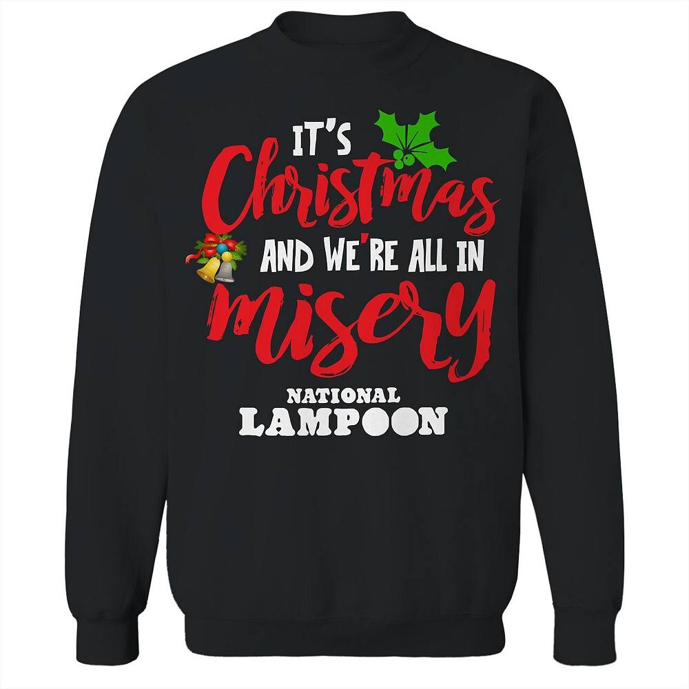 Мужской флисовый свитшот с рисунком Christmas Misery National Lampoon's Christmas Vacation Licensed Character, черный
Мужской флисовый свитшот с рисунком Christmas Misery National Lampoon's Christmas Vacation Licensed Character, черный