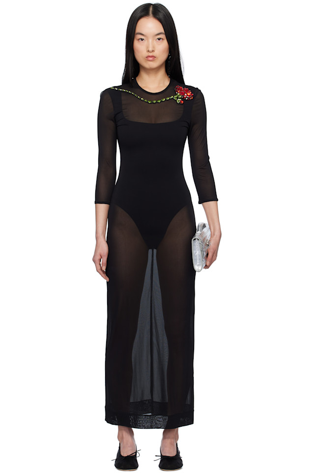 Украшенное гвоздиками облегающее платье макси с сеткой Simone Rocha, мультиколор
Украшенное гвоздиками облегающее платье макси с сеткой Simone Rocha, мультиколор