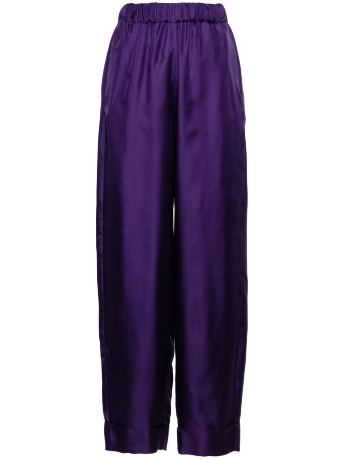 Шелковые брюки-палаццо с высокой талией Blanca Vita, фиолетовые
Шелковые брюки-палаццо с высокой талией Blanca Vita, фиолетовые
