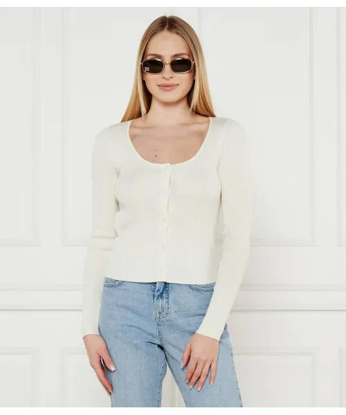 Кардиган из мешковины и шелка Slim fit Pinko, белый
Кардиган из мешковины и шелка Slim fit Pinko, белый