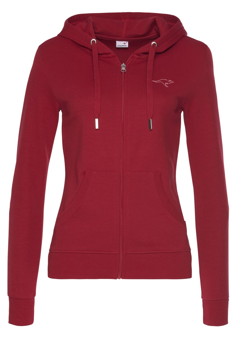 Толстовка на молнии KangaROOS, красный 
Толстовка на молнии KangaROOS, красный