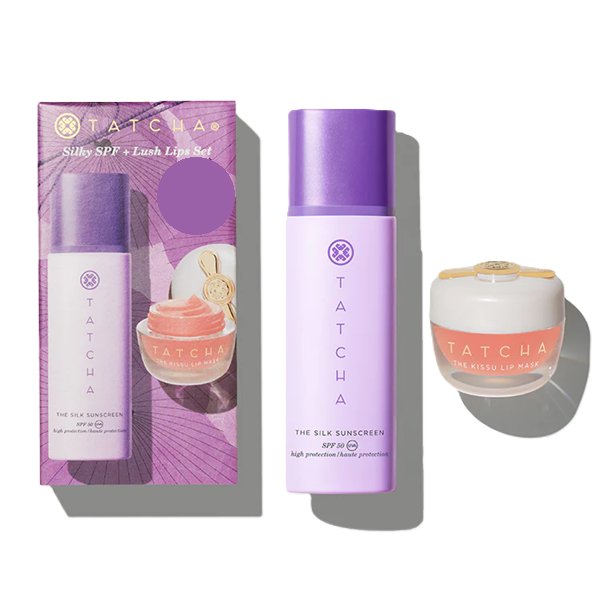 TATCHA Silky SPF + Lush Lips Set / Набор из двух продуктов бренда Tatcha 
TATCHA Silky SPF + Lush Lips Set / Набор из двух продуктов бренда Tatcha