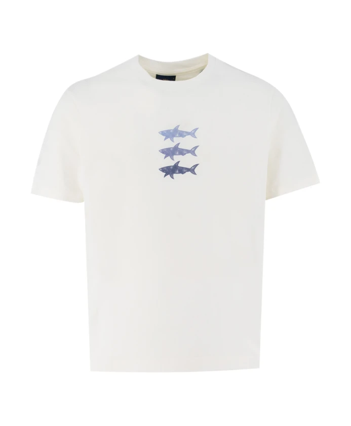 Хлопковая футболка с круглым вырезом и принтом Paul & Shark, белый
Хлопковая футболка с круглым вырезом и принтом Paul & Shark, белый