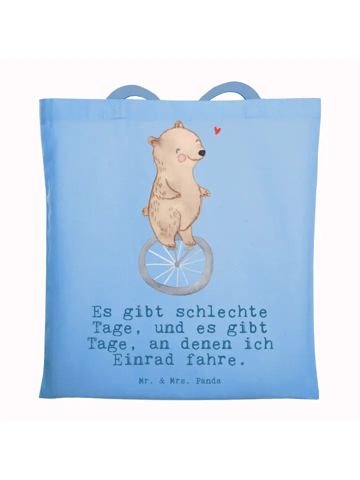 Сумка для переноски Mr & Mrs Panda Bär Einrad fahren, небесно-синий
Сумка для переноски Mr & Mrs Panda Bär Einrad fahren, небесно-синий