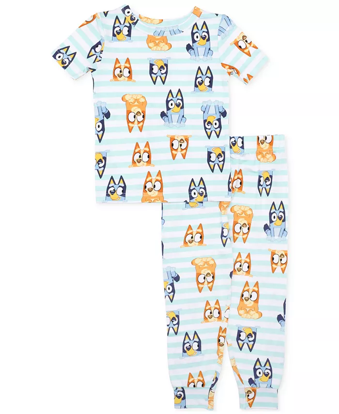 Пижама для мальчиков с коротким рукавом и штанами, комплект из 2 предметов Bluey, мультиколор
Пижама для мальчиков с коротким рукавом и штанами, комплект из 2 предметов Bluey, мультиколор