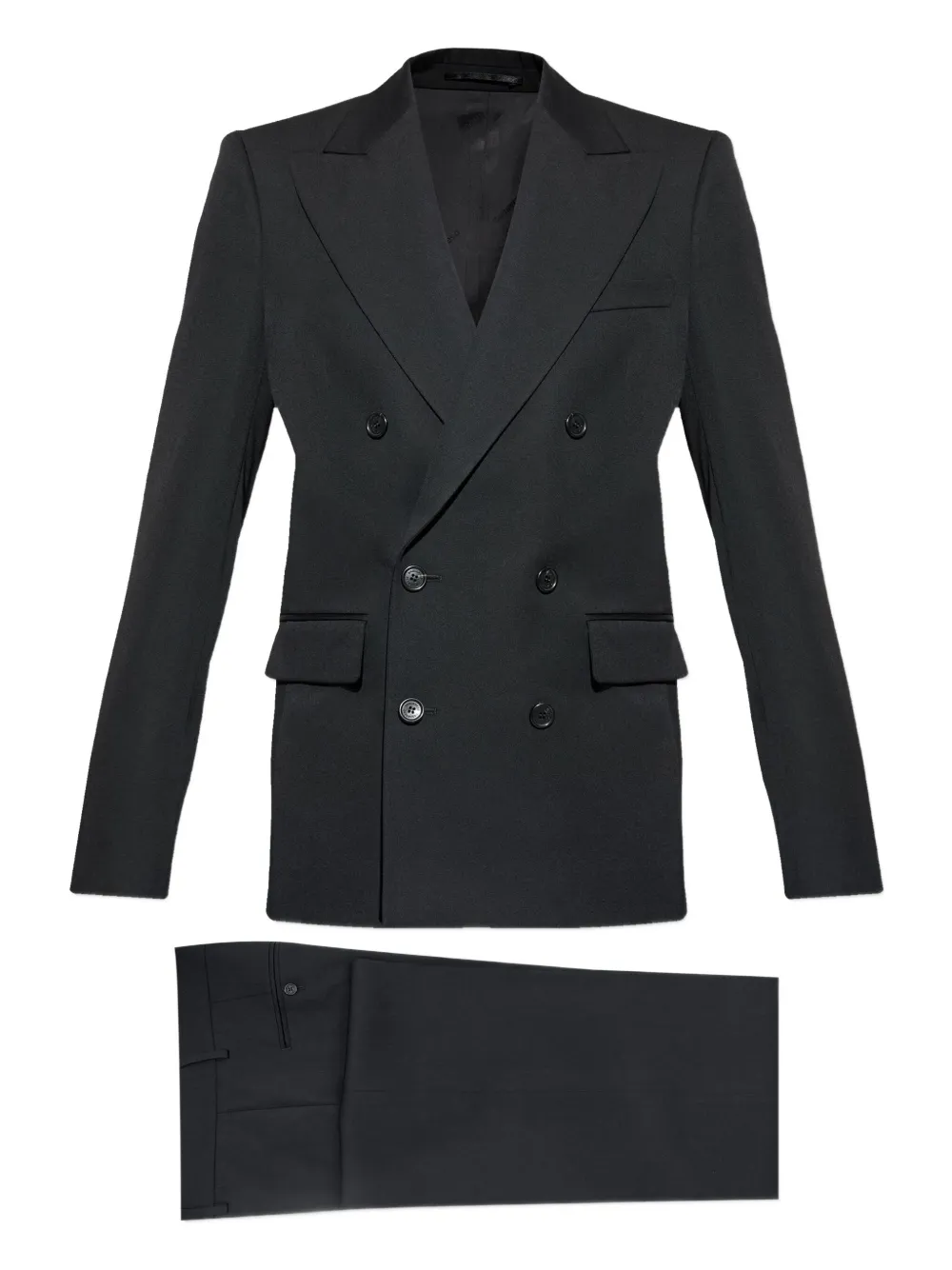 Двубортный шерстяной костюм DSQUARED2, черный
Двубортный шерстяной костюм DSQUARED2, черный