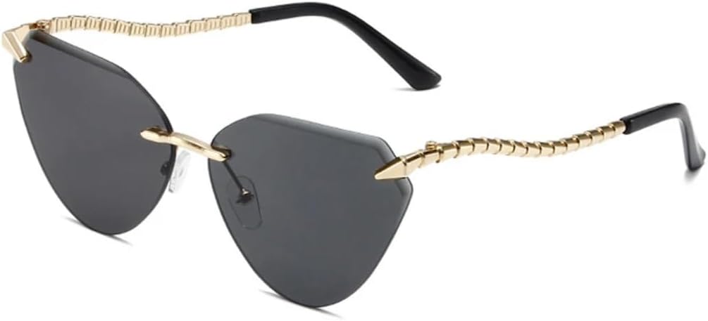 Популярные винтажные солнцезащитные очки-«кошачий глаз» треугольной формы без оправы для женщин и мужчин, роскошные панк-очки с защитой от УФ-излучения UV400 TVTBBVV, Gold-black
Популярные винтажные солнцезащитные очки-«кошачий глаз» треугольной формы без оправы для женщин и мужчин, роскошные панк-очки с защитой от УФ-излучения UV400 TVTBBVV, Gold-black