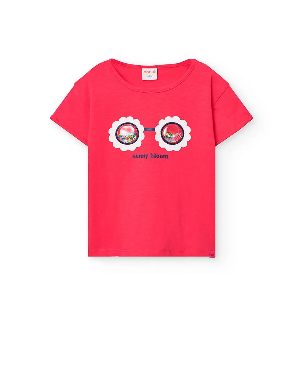 Футболка для девочек с короткими рукавами и круглым вырезом Boboli, фуксия
Футболка для девочек с короткими рукавами и круглым вырезом Boboli, фуксия