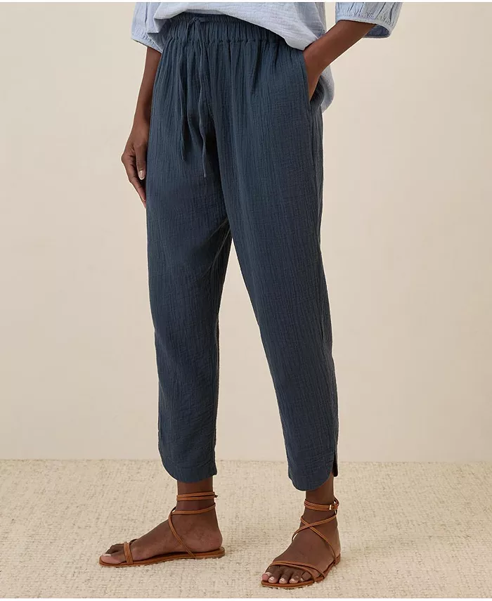 Женские зауженные брюки Coastal Double Gauze из органического хлопка Pact, синий
Женские зауженные брюки Coastal Double Gauze из органического хлопка Pact, синий