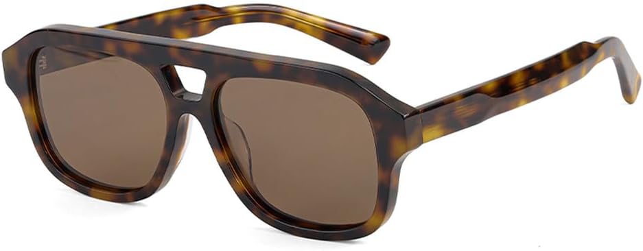 Солнцезащитные очки из ацетата для мужчин, ретро, поляризованные, с плоской верхней частью и двойной перемычкой, женские солнцезащитные очки для вечеринок и вождения WNCKSQ, C02 Brown
Солнцезащитные очки из ацетата для мужчин, ретро, поляризованные, с плоской верхней частью и двойной перемычкой, женские солнцезащитные очки для вечеринок и вождения WNCKSQ, C02 Brown