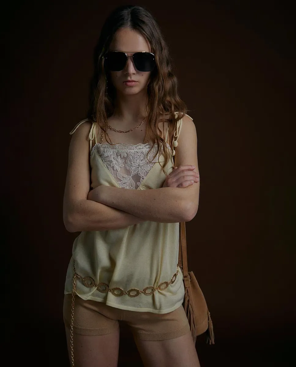 Топ Top puntilla tirantes Sfera, желтый
Топ Top puntilla tirantes Sfera, желтый