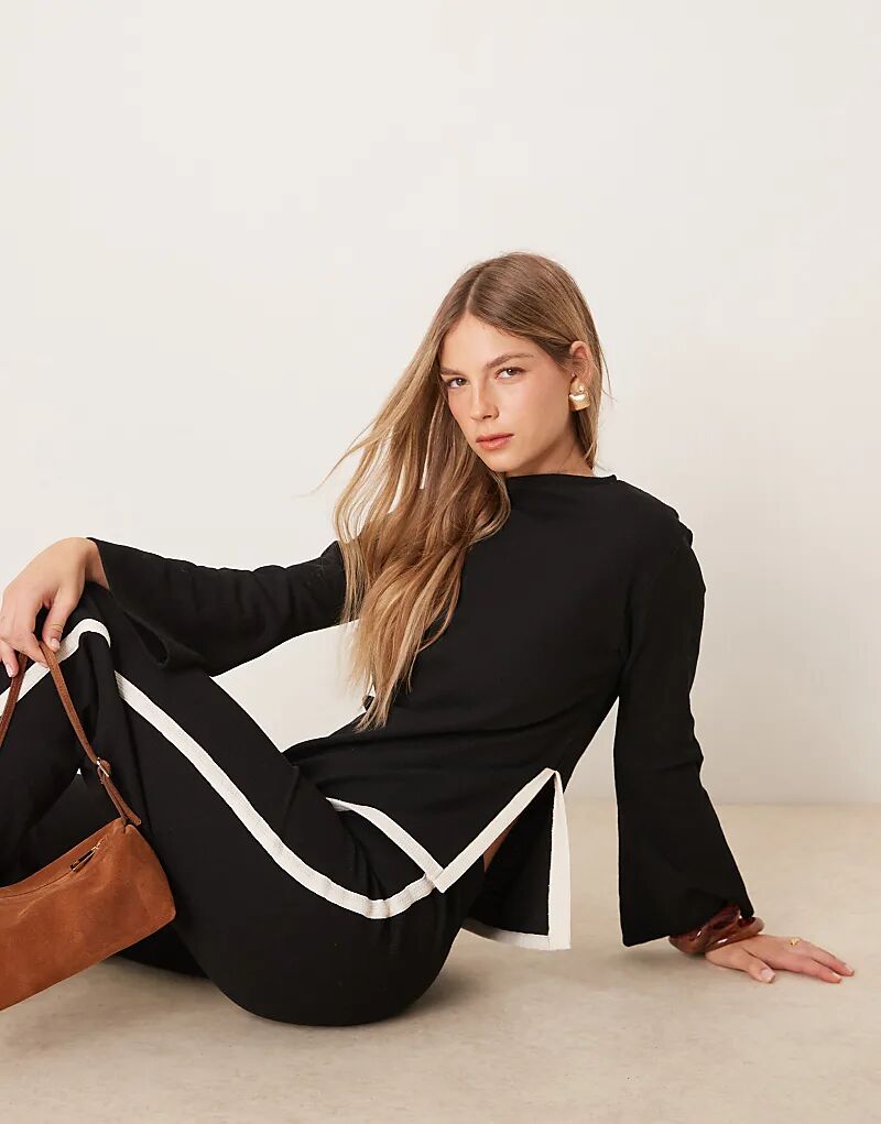 Топ-комбинезон с вафельным узором и расклешенными рукавами черного цвета ASOS DESIGN
Топ-комбинезон с вафельным узором и расклешенными рукавами черного цвета ASOS DESIGN