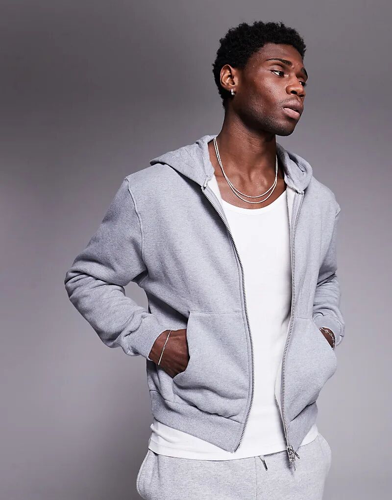 Толстовка свободного кроя из плотной ткани премиум-класса с застежкой-молнией плотностью 400 г/м² серого меланжевого цвета ASOS DESIGN
Толстовка свободного кроя из плотной ткани премиум-класса с застежкой-молнией плотностью 400 г/м² серого меланжевого цвета ASOS DESIGN