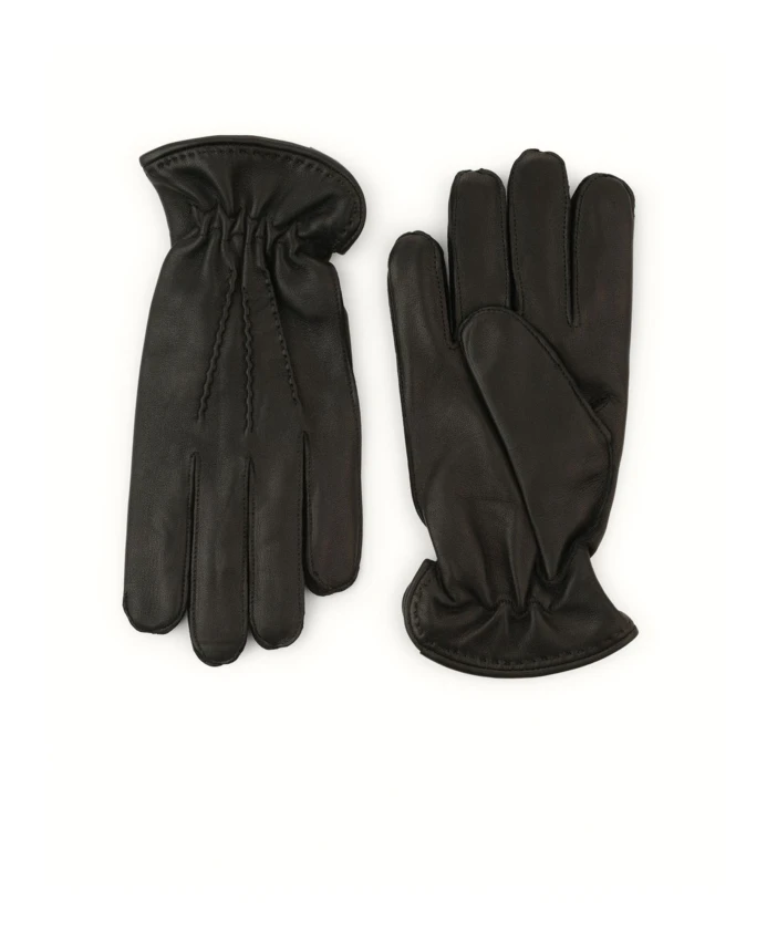 Черные кожаные перчатки с кашемировой подкладкой Orciani, черный
Черные кожаные перчатки с кашемировой подкладкой Orciani, черный