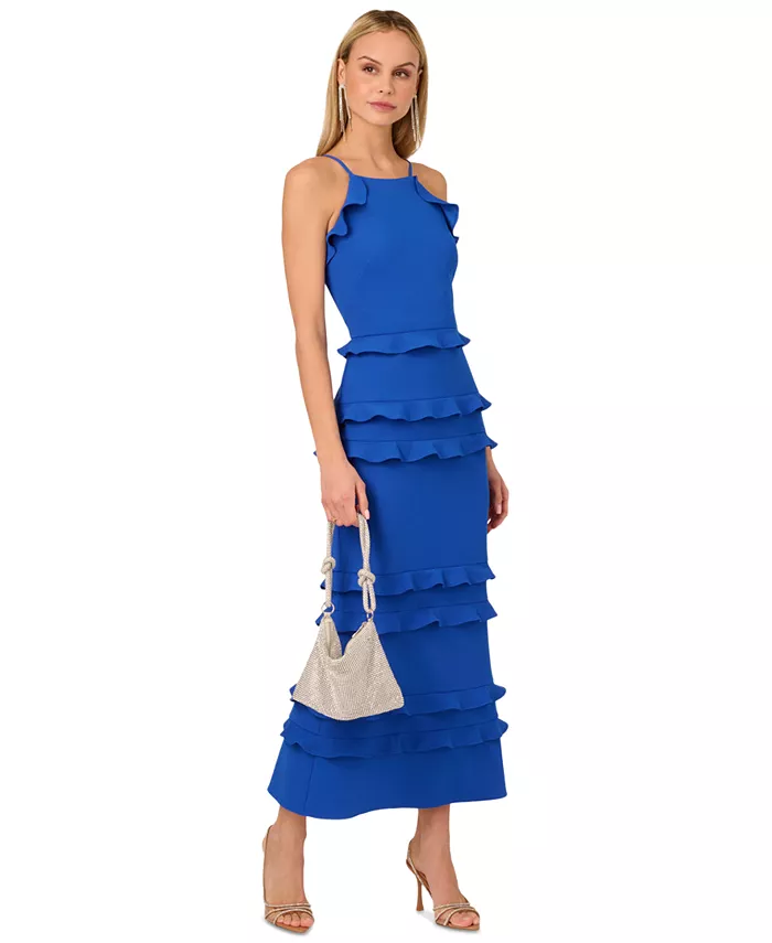 Женское платье из крепа с ярусами и рюшами Adrianna, синий
Женское платье из крепа с ярусами и рюшами Adrianna, синий