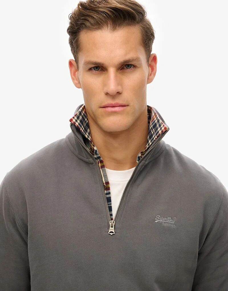 Толстовка Superdry Essential с логотипом и застежкой-молнией на половину длины, антрацитово-серого цвета
Толстовка Superdry Essential с логотипом и застежкой-молнией на половину длины, антрацитово-серого цвета