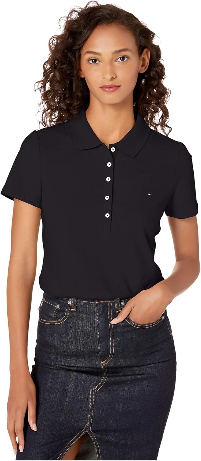 Женское классическое поло Tommy Hilfiger Core Pique с коротким рукавом (стандартные и большие размеры), Dark Black
Женское классическое поло Tommy Hilfiger Core Pique с коротким рукавом (стандартные и большие размеры), Dark Black