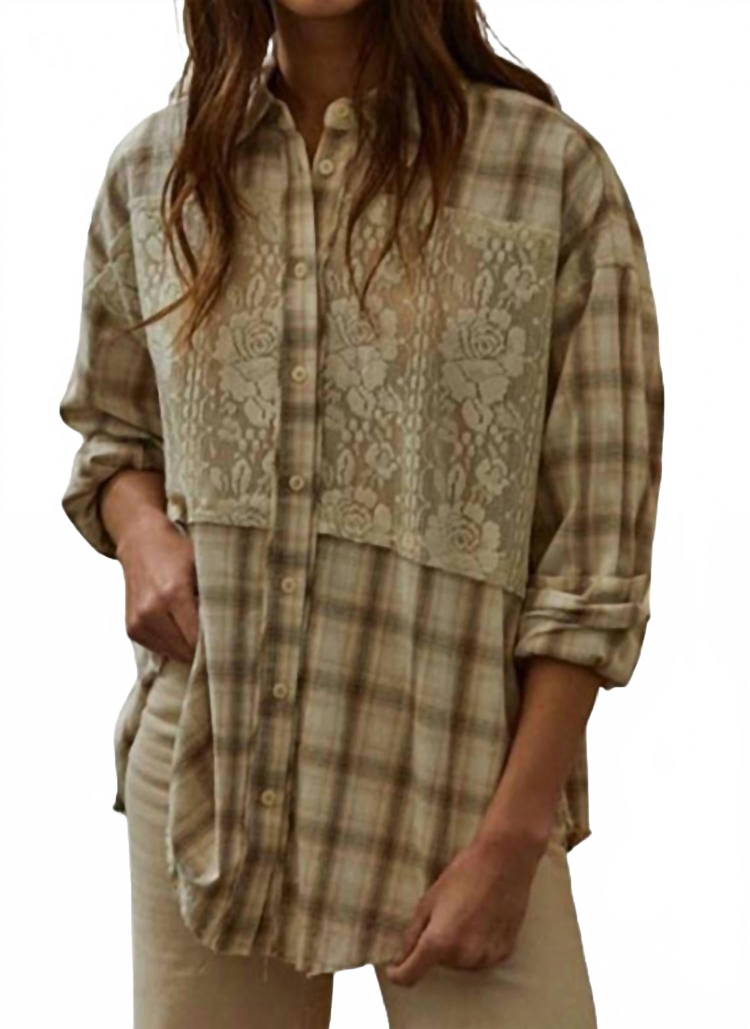 Женская фланелевая блузка The Burke в цвете тауп/коричневый By Together
Женская фланелевая блузка The Burke в цвете тауп/коричневый By Together