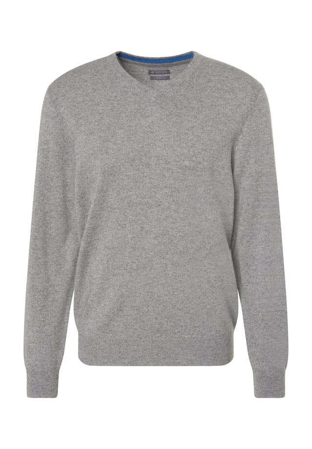 Шелково-Кашемировый свитер с V-образным вырезом и ребристыми манжетами Galeria, серый
Шелково-Кашемировый свитер с V-образным вырезом и ребристыми манжетами Galeria, серый