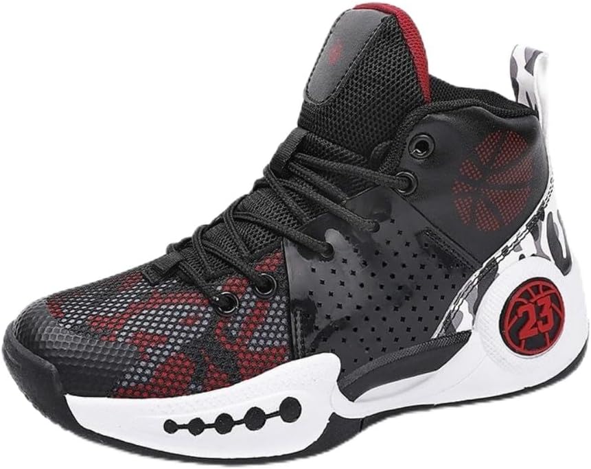 Баскетбольные кроссовки на высокой подошве для мальчиков и девочек, с противоскользящей, амортизирующей, дышащей сетчатой верхней частью и резиновой подошвой, размеры для взрослых/подростков/детей Spedify, черный/красный
Баскетбольные кроссовки на высокой подошве для мальчиков и девочек, с противоскользящей, амортизирующей, дышащей сетчатой верхней частью и резиновой подошвой, размеры для взрослых/подростков/детей Spedify, черный/красный