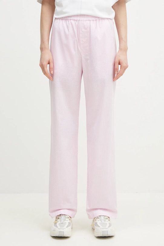 Хлопковые брюки с логотипом в клетку Fiorucci, розовый
Хлопковые брюки с логотипом в клетку Fiorucci, розовый
