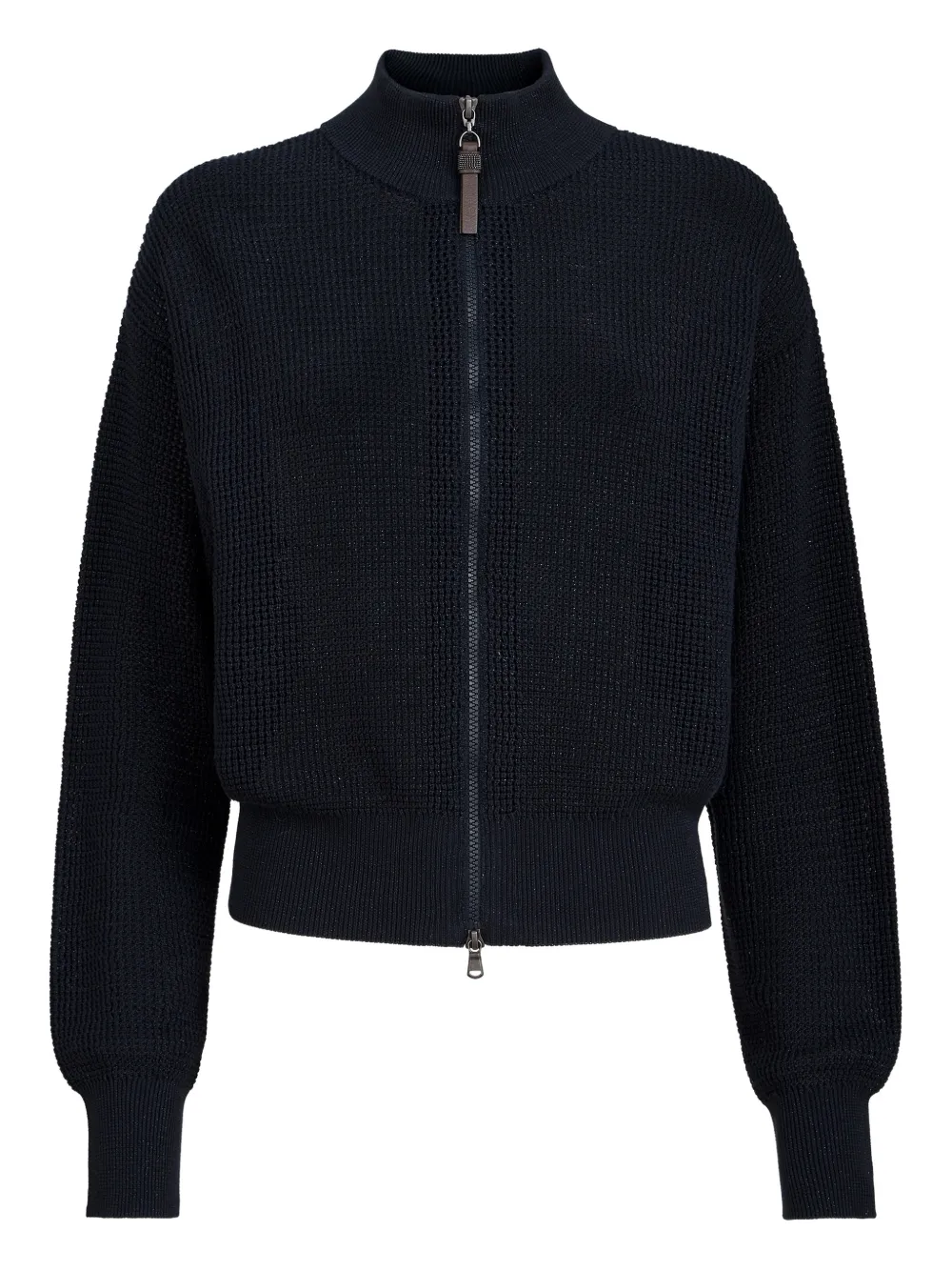 Кардиган на молнии Brunello Cucinelli, синий
Кардиган на молнии Brunello Cucinelli, синий