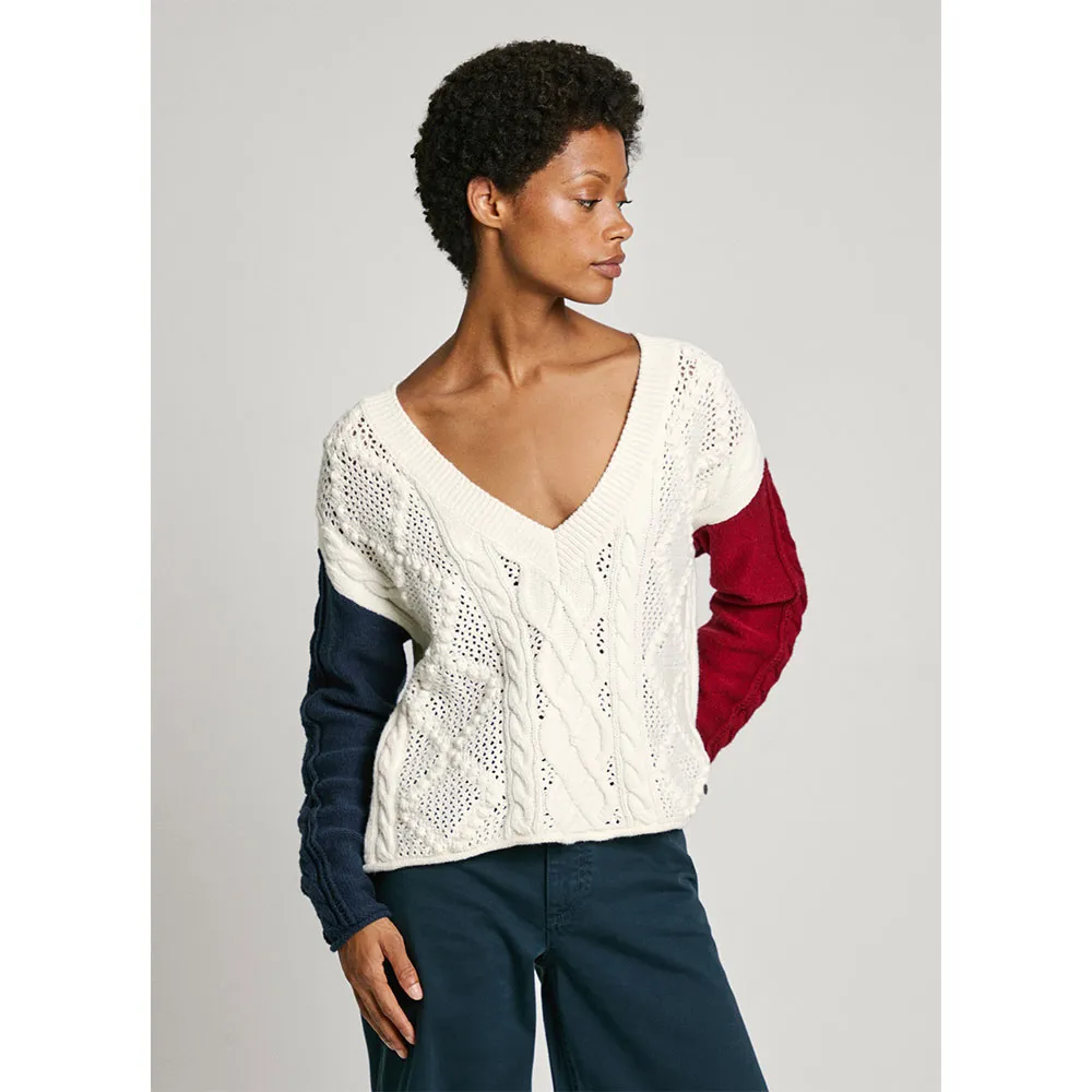 Свитер Pepe Jeans Hada v neck, белый
Свитер Pepe Jeans Hada v neck, белый