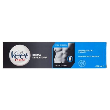 Мужской крем для депиляции тела и груди для чувствительной кожи, 200 мл, Veet
Мужской крем для депиляции тела и груди для чувствительной кожи, 200 мл, Veet