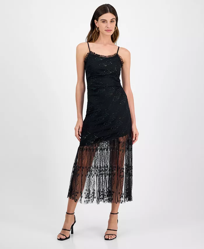 Асимметричное кружевное платье для юниоров 14th Place, черный
Асимметричное кружевное платье для юниоров 14th Place, черный