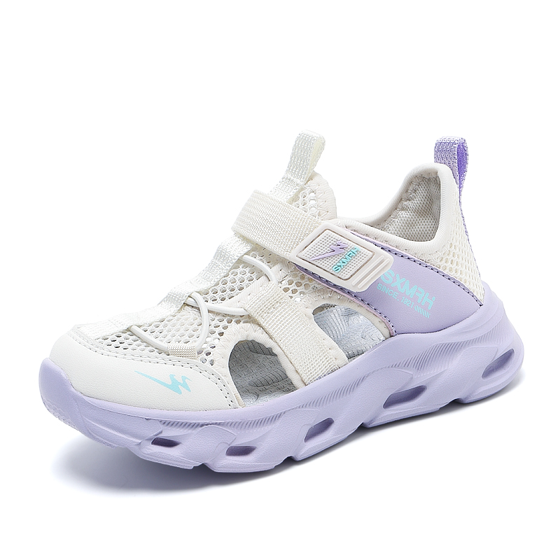 Дышащие, легкие, амортизирующие, низкие детские сандалии Binary, фиолетовый 
Дышащие, легкие, амортизирующие, низкие детские сандалии Binary, фиолетовый