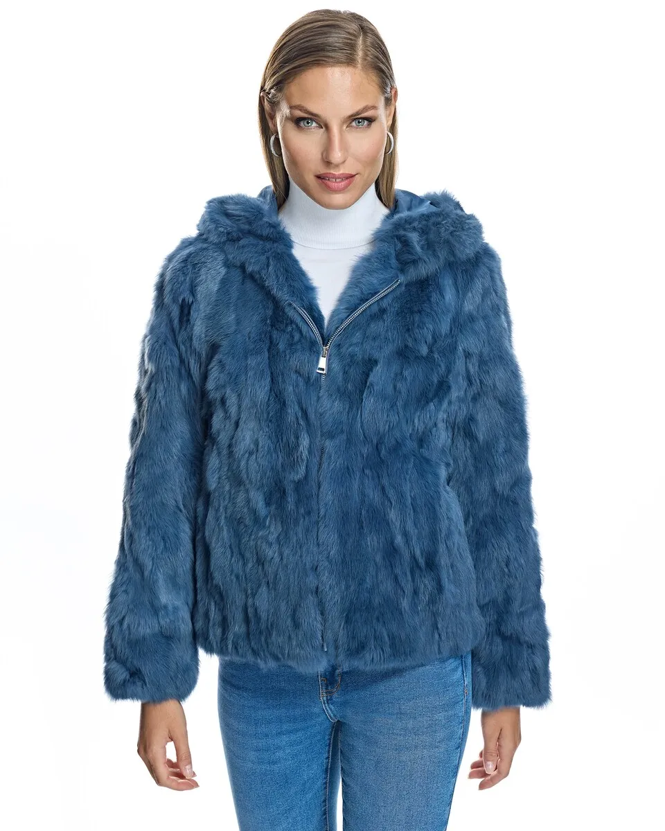 Женская куртка из кроличьего меха с капюшоном и молнией Maximilian, цвет Azul Índigo
Женская куртка из кроличьего меха с капюшоном и молнией Maximilian, цвет Azul Índigo