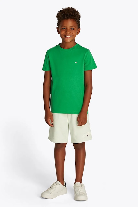 Детская хлопковая футболка Tommy Hilfiger, зеленый 
Детская хлопковая футболка Tommy Hilfiger, зеленый