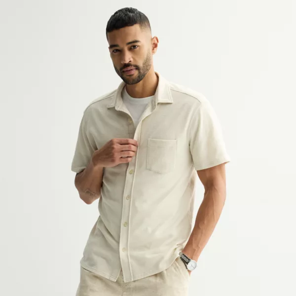 Мужская вязаная рубашка с фактурной поверхностью на пуговицах Sonoma Goods For Life, бежевый
Мужская вязаная рубашка с фактурной поверхностью на пуговицах Sonoma Goods For Life, бежевый