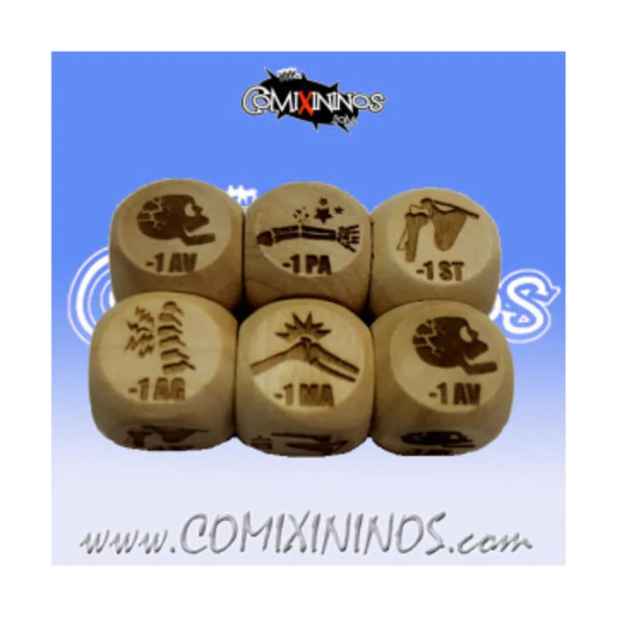 Набор из 2 кубиков травм (Правила 2-го издания), Fantasy Football Miniatures - Wooden Dice (20mm)
Набор из 2 кубиков травм (Правила 2-го издания), Fantasy Football Miniatures - Wooden Dice (20mm)