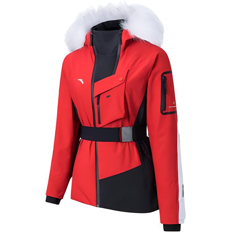 Лыжная куртка женская классическая красная/базовая черная Anta
Лыжная куртка женская классическая красная/базовая черная Anta