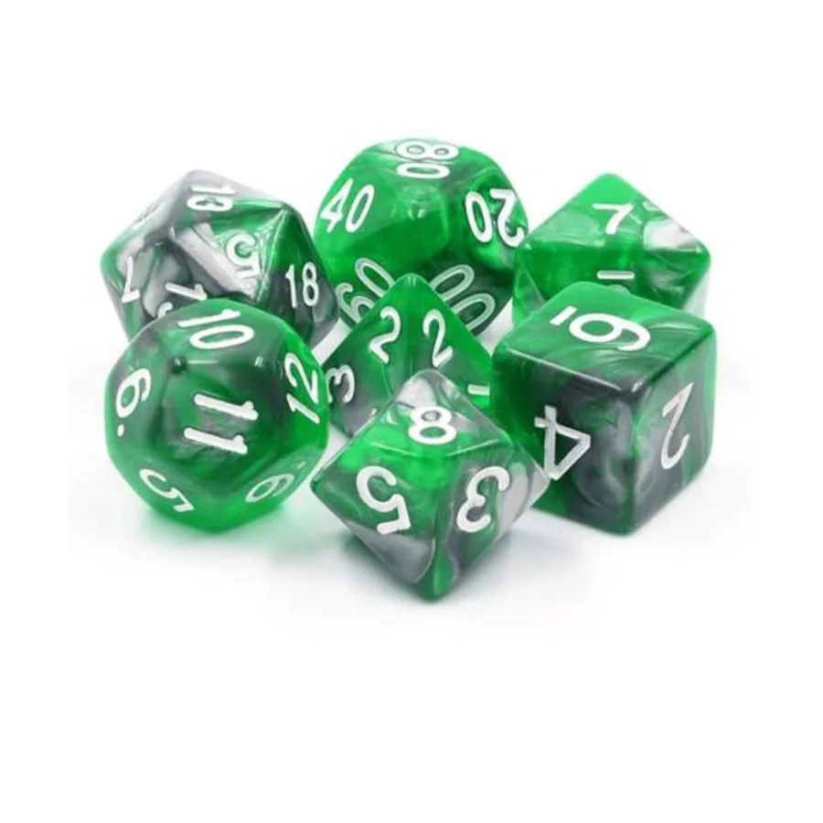 Набор Poly — Изумрудная руда с белым (7), Dice Sets - Resin/Acrylic - Blue, Green, & Purple (Foam Brain Games)
Набор Poly — Изумрудная руда с белым (7), Dice Sets - Resin/Acrylic - Blue, Green, & Purple (Foam Brain Games)