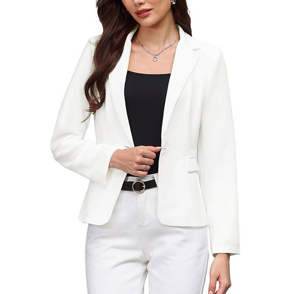 Женский блейзер с лацканами и длинными рукавами для офиса Inspire Chic, White
Женский блейзер с лацканами и длинными рукавами для офиса Inspire Chic, White