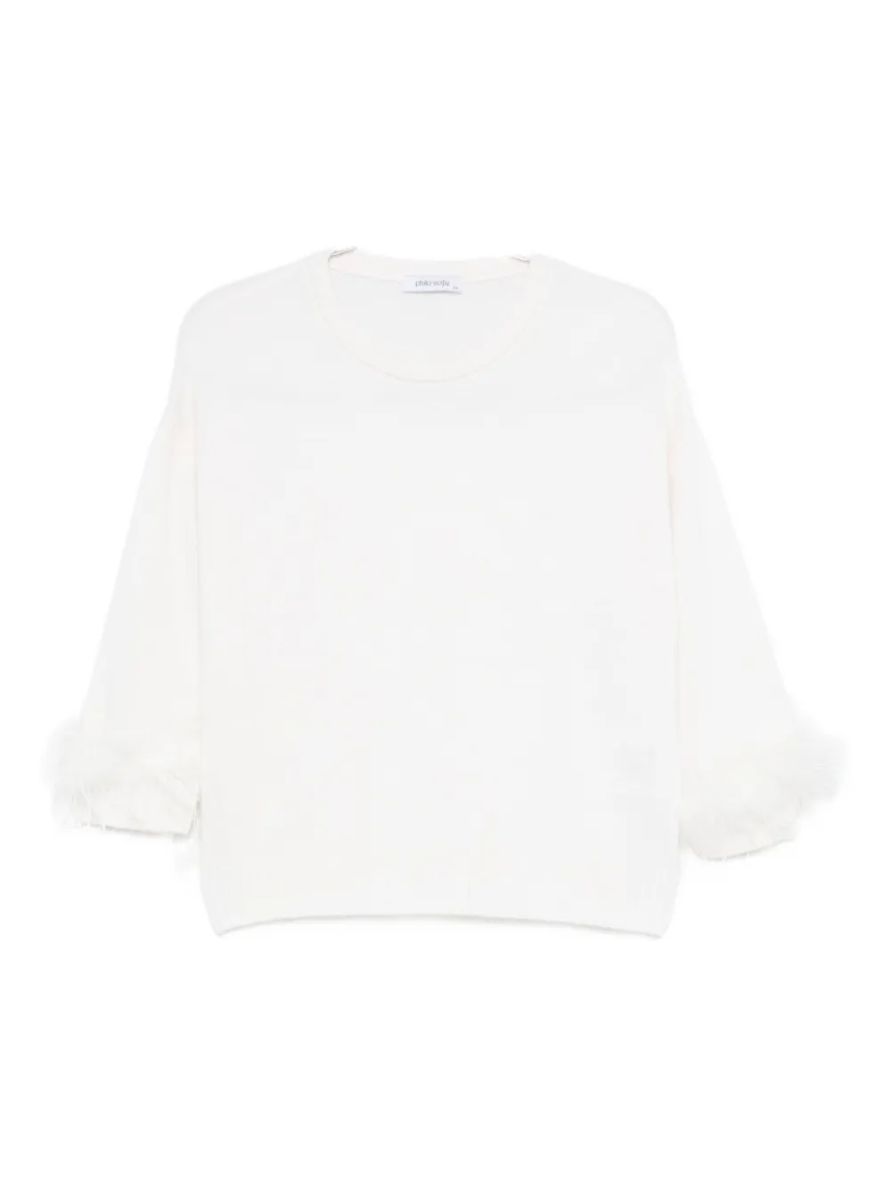 Свитер с круглым вырезом и отделкой из перьев Philo-Sofie, белый
Свитер с круглым вырезом и отделкой из перьев Philo-Sofie, белый