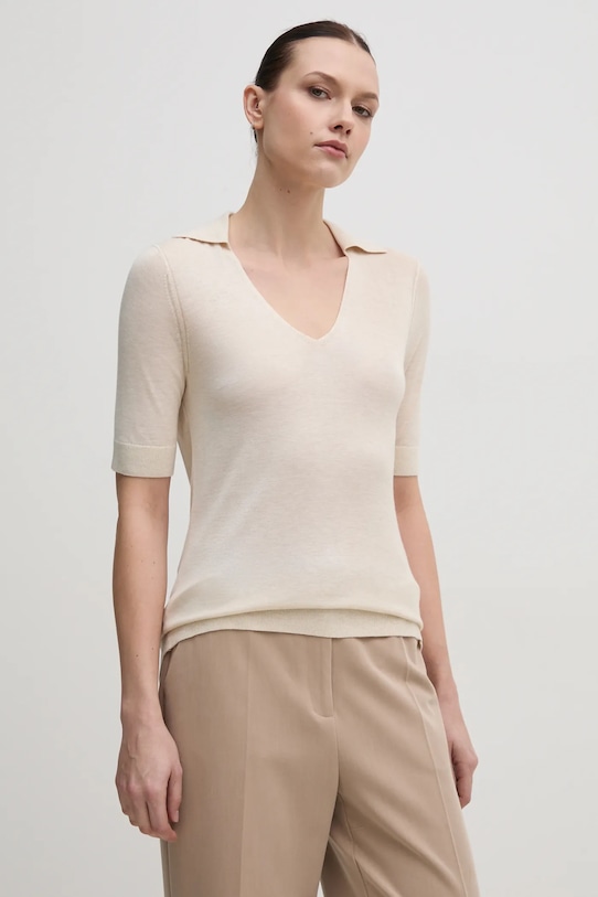 Свитер с добавлением шелка Calvin Klein, бежевый
Свитер с добавлением шелка Calvin Klein, бежевый